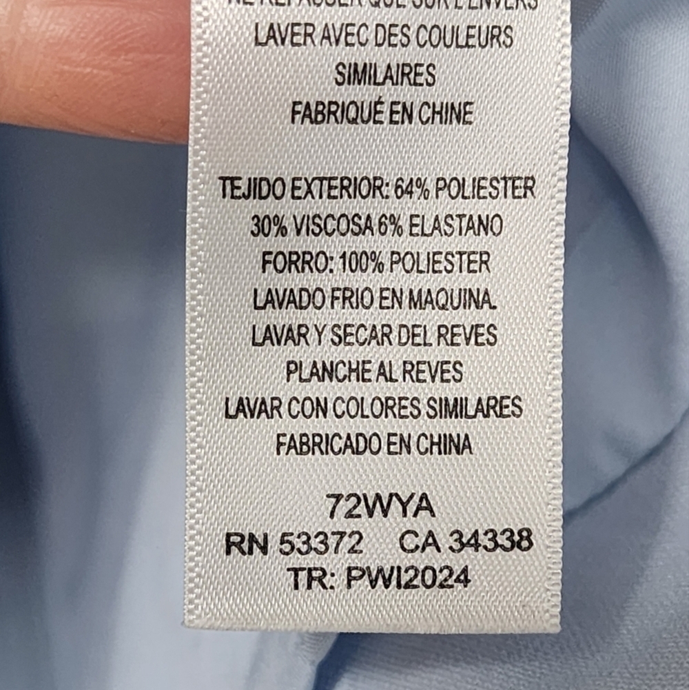 Nwt! French Connection Harrie Tailored Square Neck Top, Light Blue - Picture 10 of 10